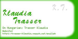 klaudia trasser business card